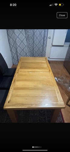Wooden extended dining table - dining,